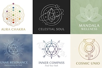 design a modern sacred geometry, mystical or mandala logo