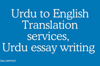 write english,urdu essays and assignments
