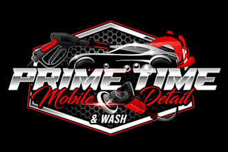 create auto dealer auto detailing and car wash logo or any other graphics design