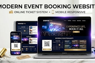 build a modern event booking website with online ticket system