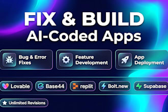 debug and develop your app built with lovable, base44,replit