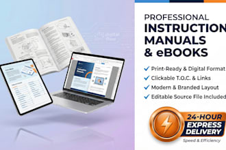 design or create professional instruction manuals, ebooks, and PDF layouts