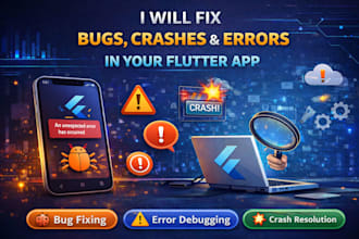 fix bugs, crashes, and errors in your flutter app