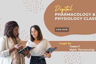 tutor physiology and pharmacology, pharmd, mphil