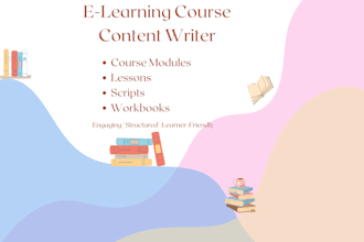 write elearning course content and scripts