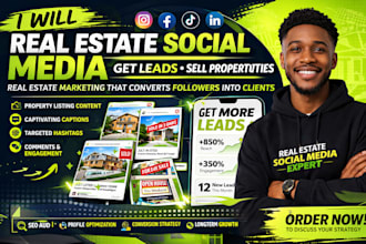 manage and grow your real estate social media with content and engagement