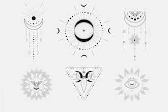 design custom sacred geometry, mystical, spiritual logo for you