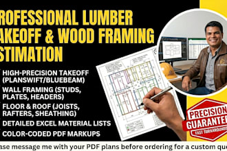 do professional lumber takeoff and wood framing estimation