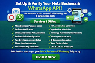 set up and verify meta business, whatsapp API, business suite, twilio