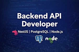 build backend API using nestjs and postgresql