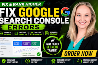 do google search console technical seo website audit indexing fix 404 503