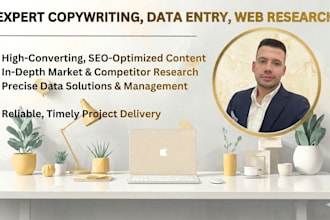 do expert copywriting , data entry and web research