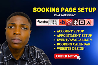 setup acuity scheduling, calendly, square and vagaro for booking appointments
