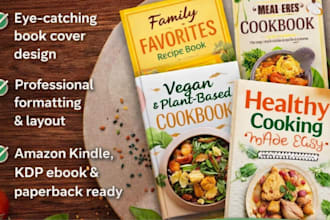 design format your cookbook recipe book meal plan healthy recipe ebook in canva