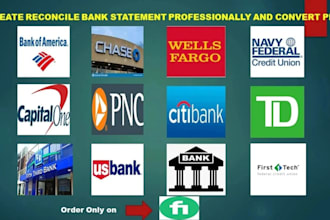 reconcile bank statement PDF to editable format