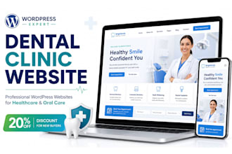 build wordpress medical website dental clinic website healthcare oral hygiene