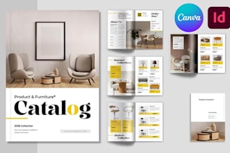 design editable promotional wholesale product catalog, magazine booklet on canva