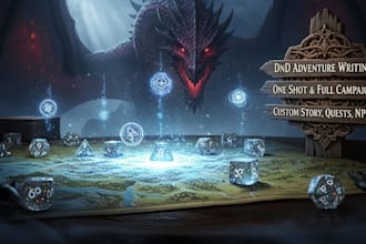 write dungeons and dragons 5e one shot adventure or dnd full campaign