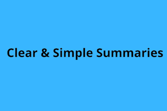 summarize your text clearly and quickly