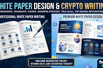 design and write professional white paper and white paper crypto