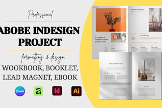 do adobe indesign project workbook, booklet, pdf lead magnet design manual guide