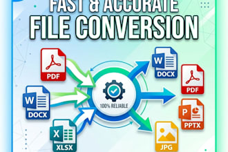 convert PDF, word, excel, powerpoint, jpg and more professionally
