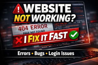 fix your broken website, errors, or login issues fast