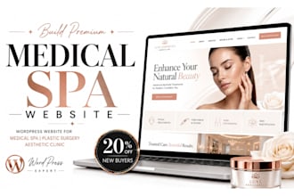 build wordpress medical spa website plastic surgery clinic aesthetic website