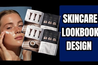 design product catalog brochure menu guide for beauty skincare cosmetics