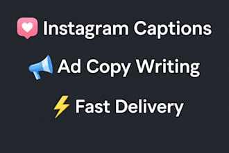 write engaging instagram captions and ad copy for your business