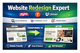 build zyro tilda umso website redisign tilda ecommerce landing page seo