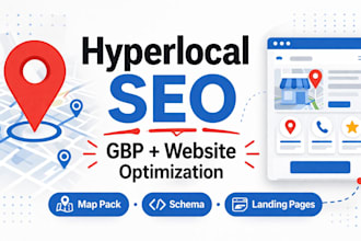 do hyper local SEO with website and gbp optimization for google maps ranking