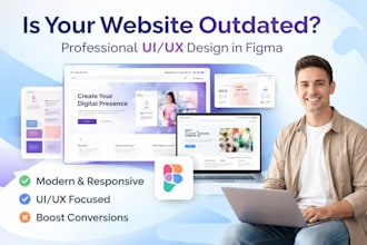 design or redesign modern responsive website design ui ux landing page in figma
