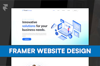 design professional framer website or framer landing page
