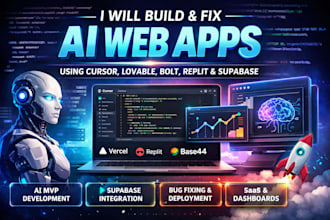 build, fix, improve web app with lovable, bolt, replit, supabase, cursor, base44