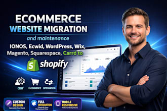 migrate ionos ecwid wordpress wix magento squarespace carrd to shopify migration