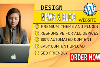 design wordpress website for  news or blog