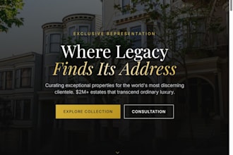 create a luxury property landing page that sells