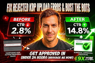 fix rejected KDP upload errors margin bleed and cover quality issues surgically
