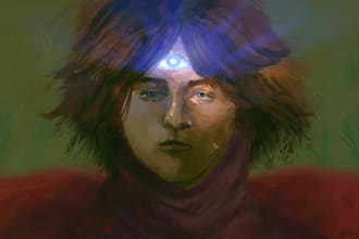 create a digital portrait painting for you