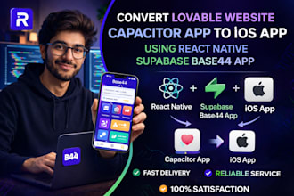convert lovable website capacitor app to ios app using react native supabase app