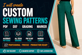 create professional sewing patterns with grading and PDF dxf