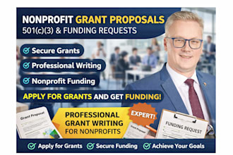 write nonprofit grant proposals, 501c3 funding requests, and winning application