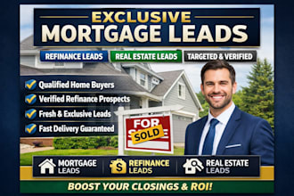 generate exclusive mortgage leads roofing leads business loan real estate leads