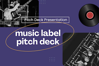 create music label pitch deck artist pitch deck for fundraising and sponsor