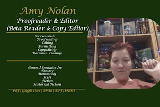 provide meticulous editing and proofreading as your reliable editor