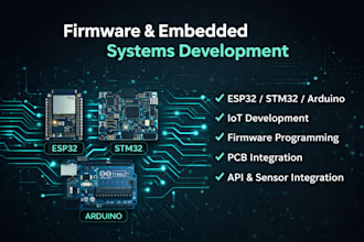 develop firmware embedded engineer iot device programmin esp32 stm32 arduino mcu