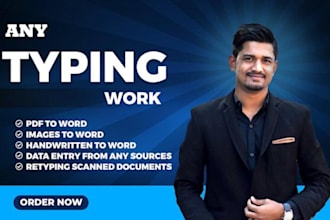 do fast typing,copy typing and PDF to word conversion