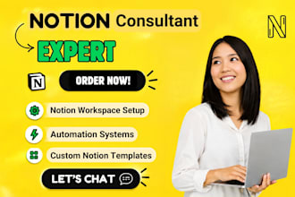 your notion consultant, notion dashboard and notion template expert