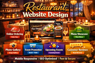 design restaurant website with online food delivery